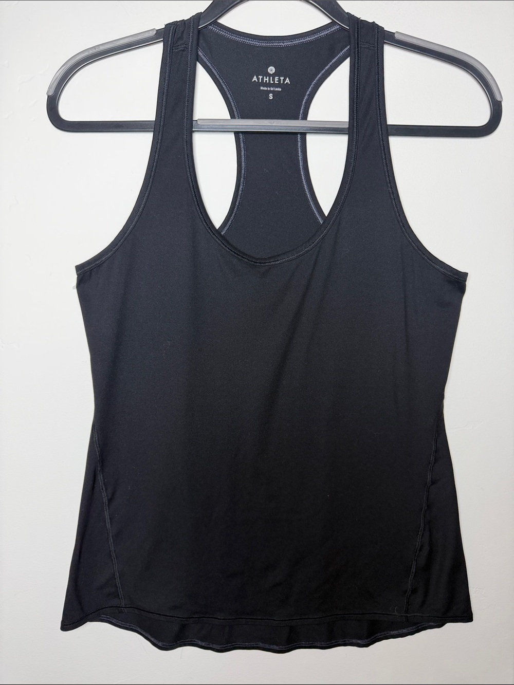 Athleta Black Racerback Performance Tank Small activewear workout gym yoga S